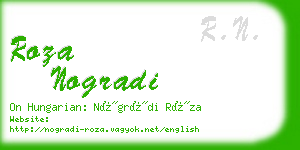 roza nogradi business card